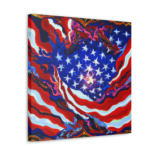 "The American Flag Rising" - Canvas