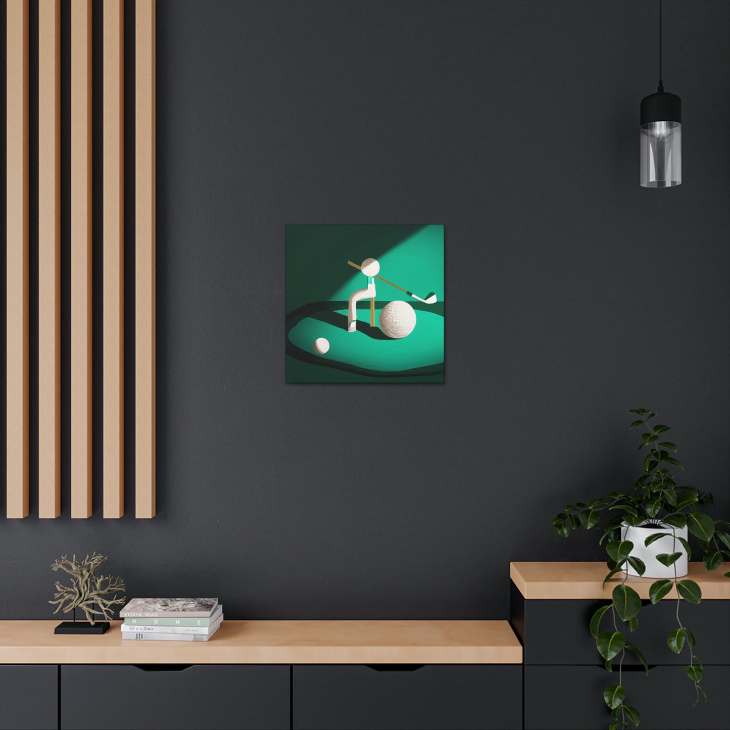 Golfing In Minimalism - Canvas