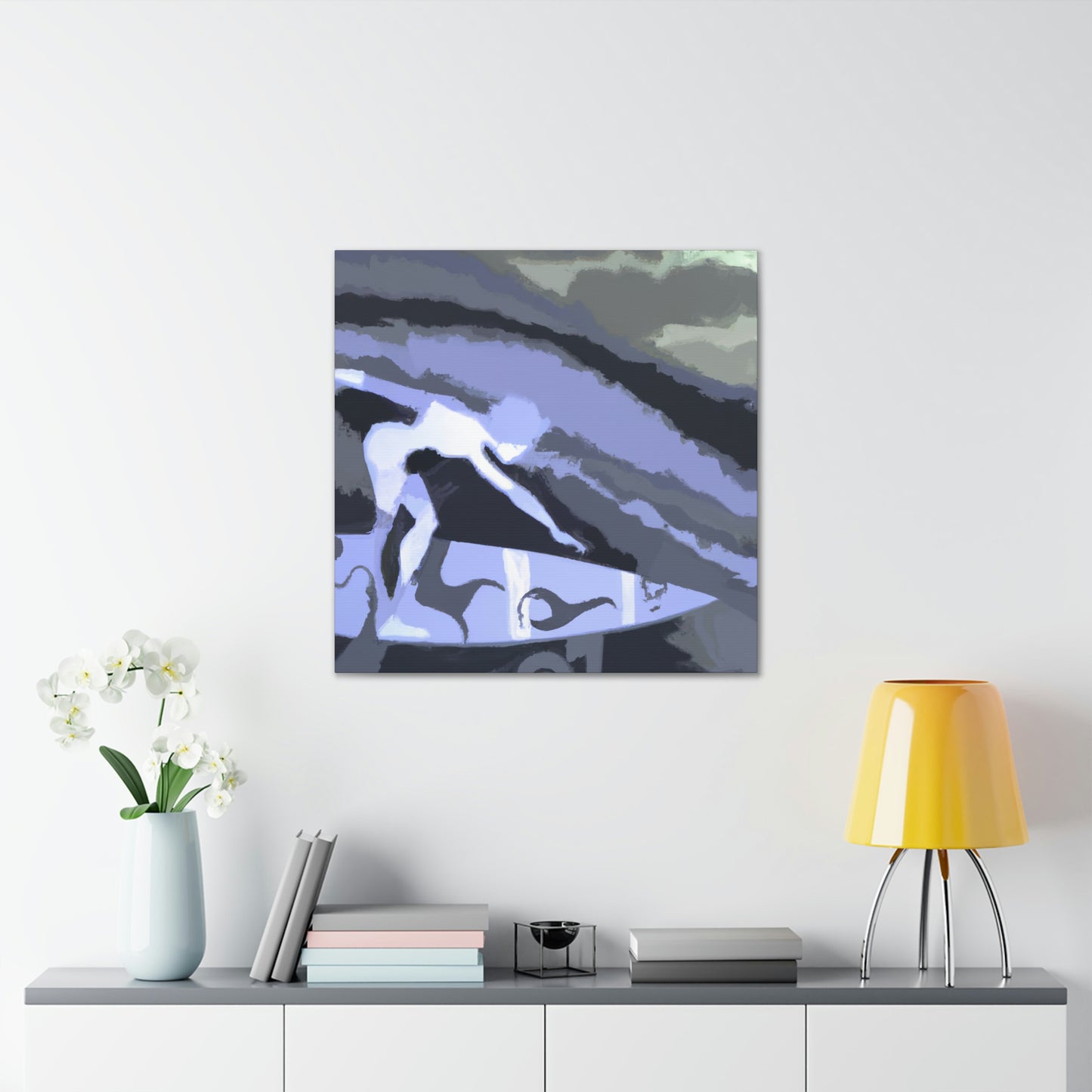 Surfing the Sea Swell - Canvas