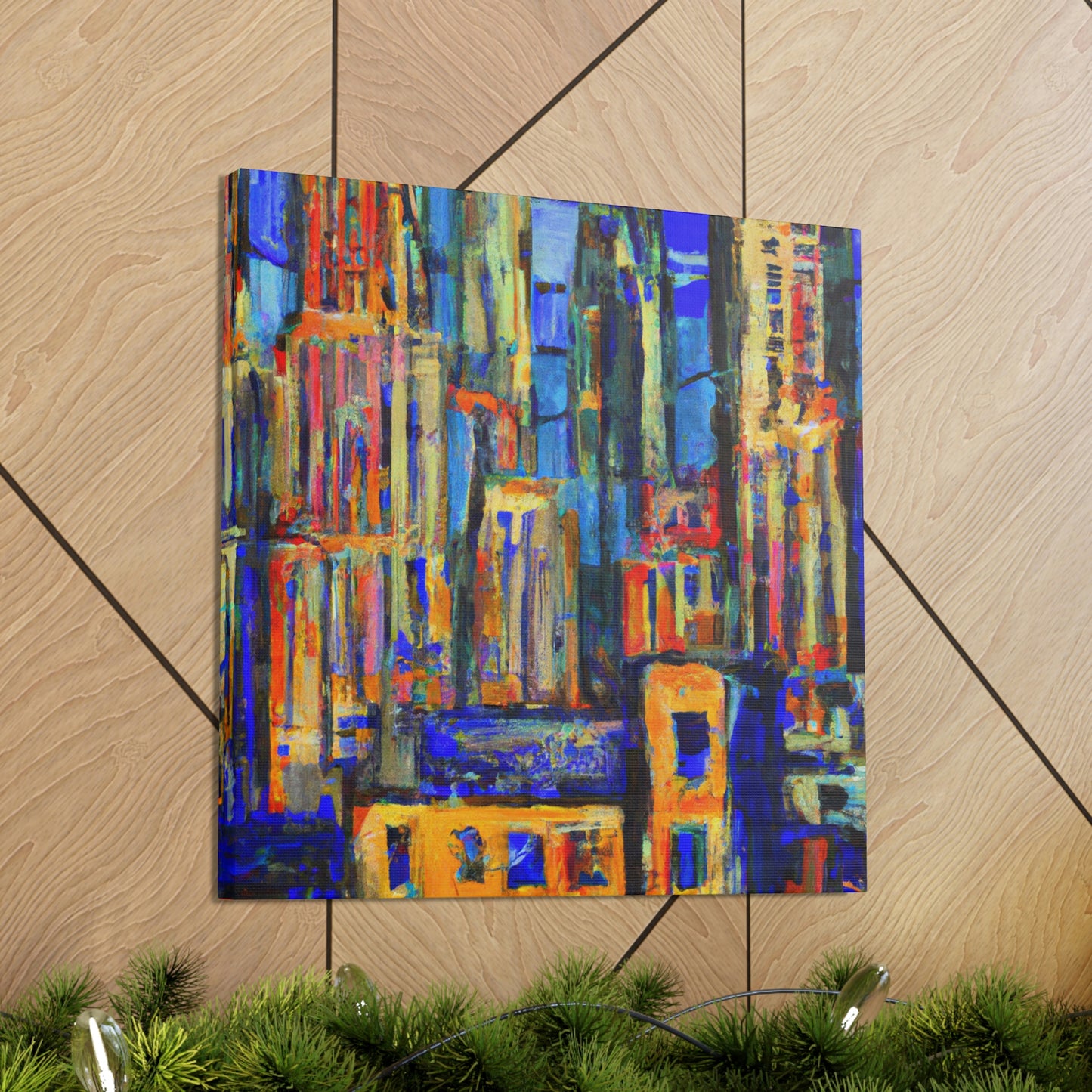 "Sculpted Art Deco Bliss" - Canvas