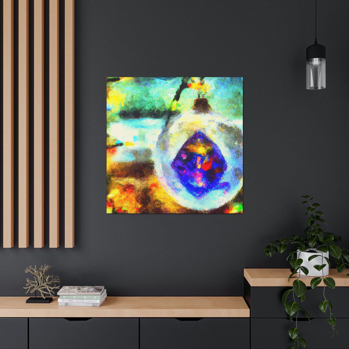 "Glimmering Christmas Ornament" - Canvas