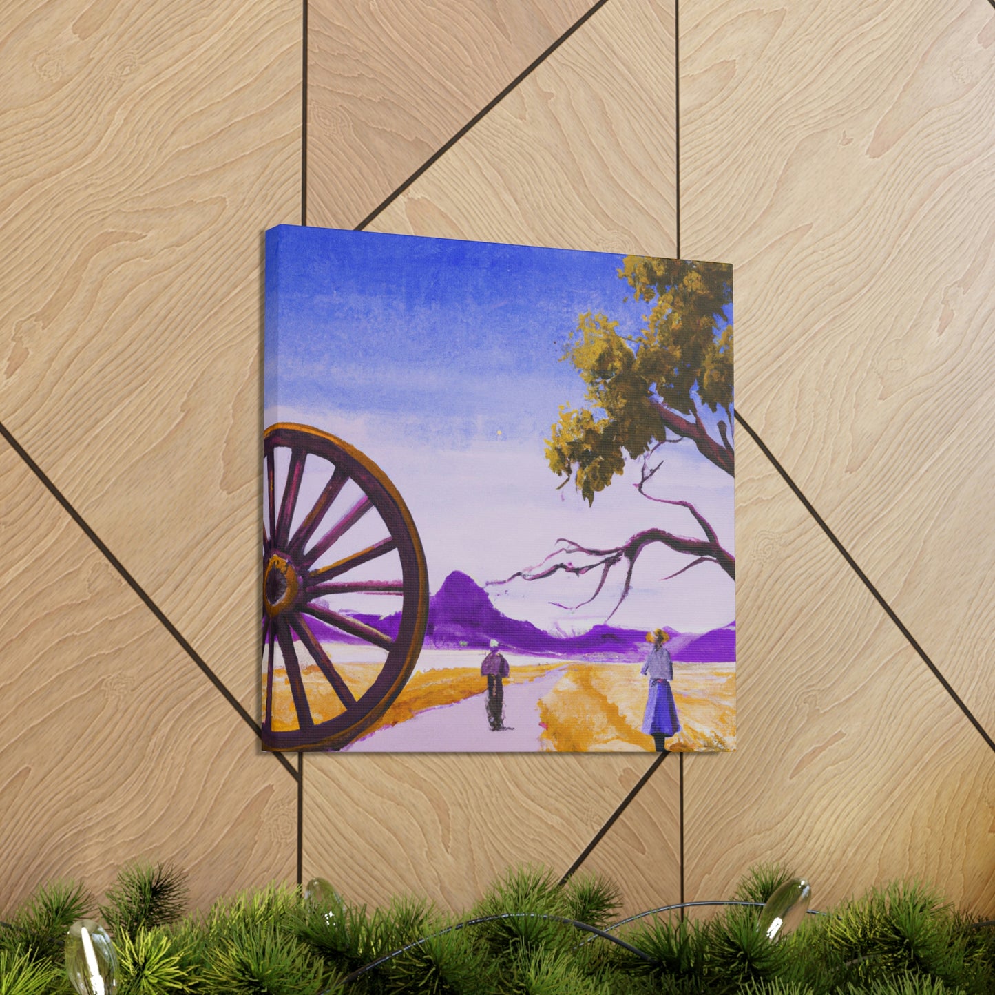 "Wagon Wheel Opulence" - Canvas