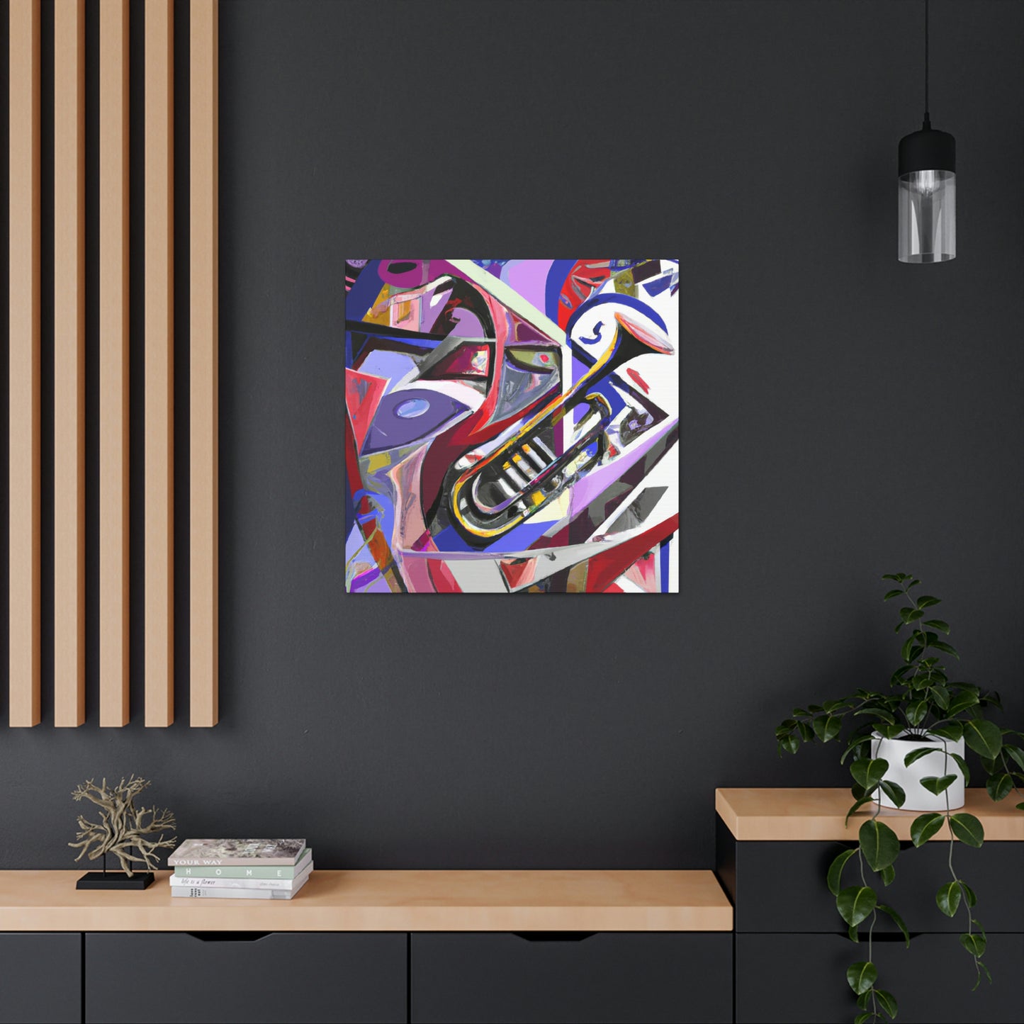 Trombone in Abstract. - Canvas