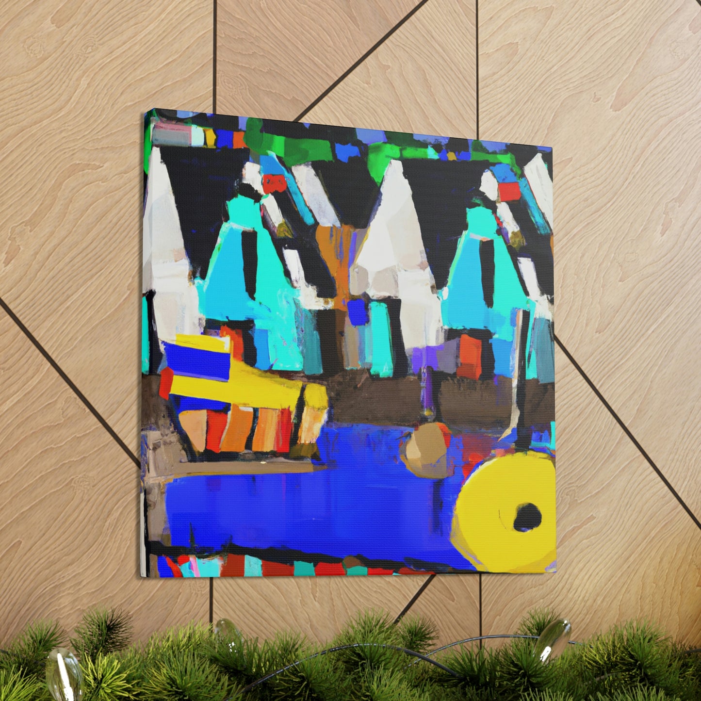 "Beach Cottage Scene" - Canvas