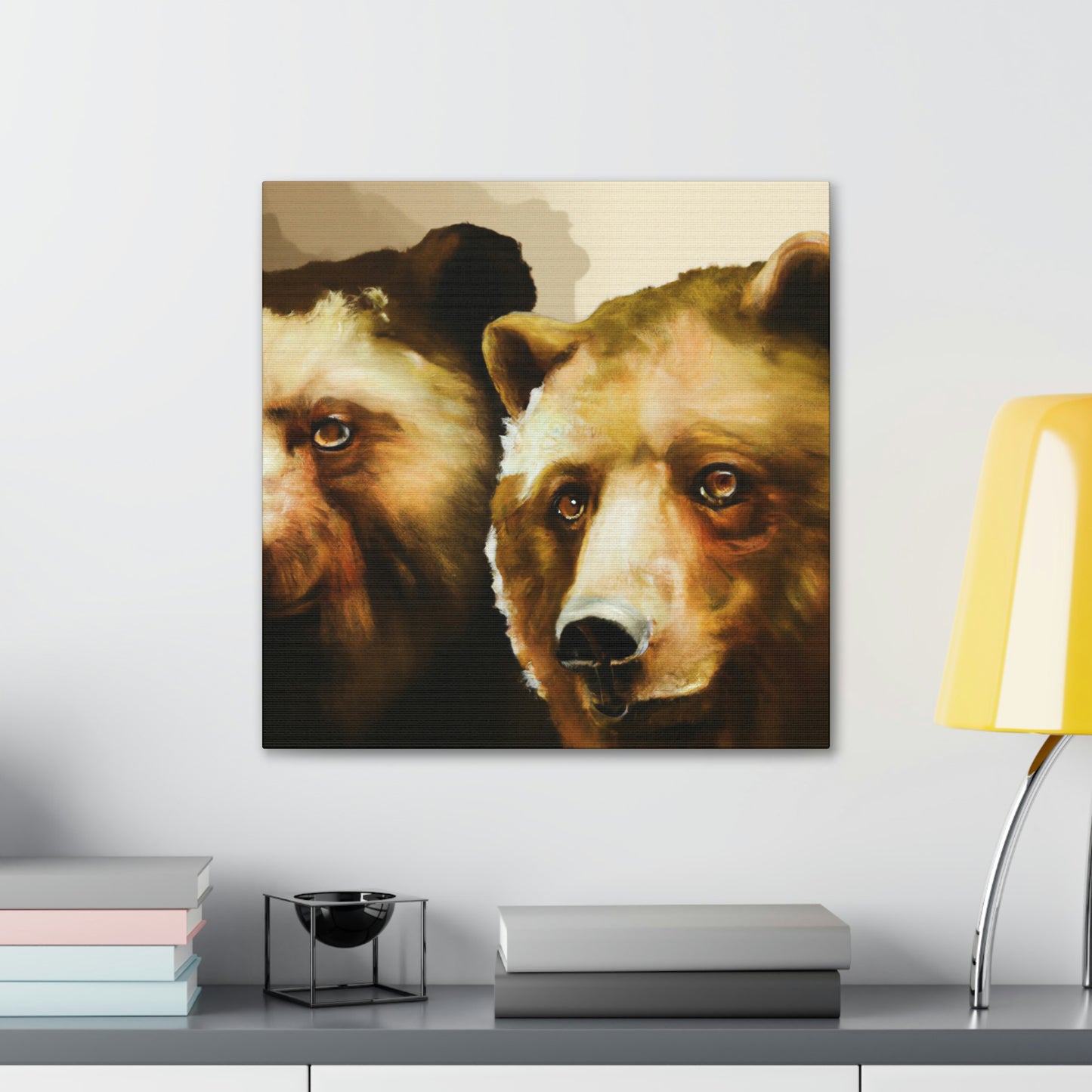 Grizzly Bear Family Portrait - Canvas