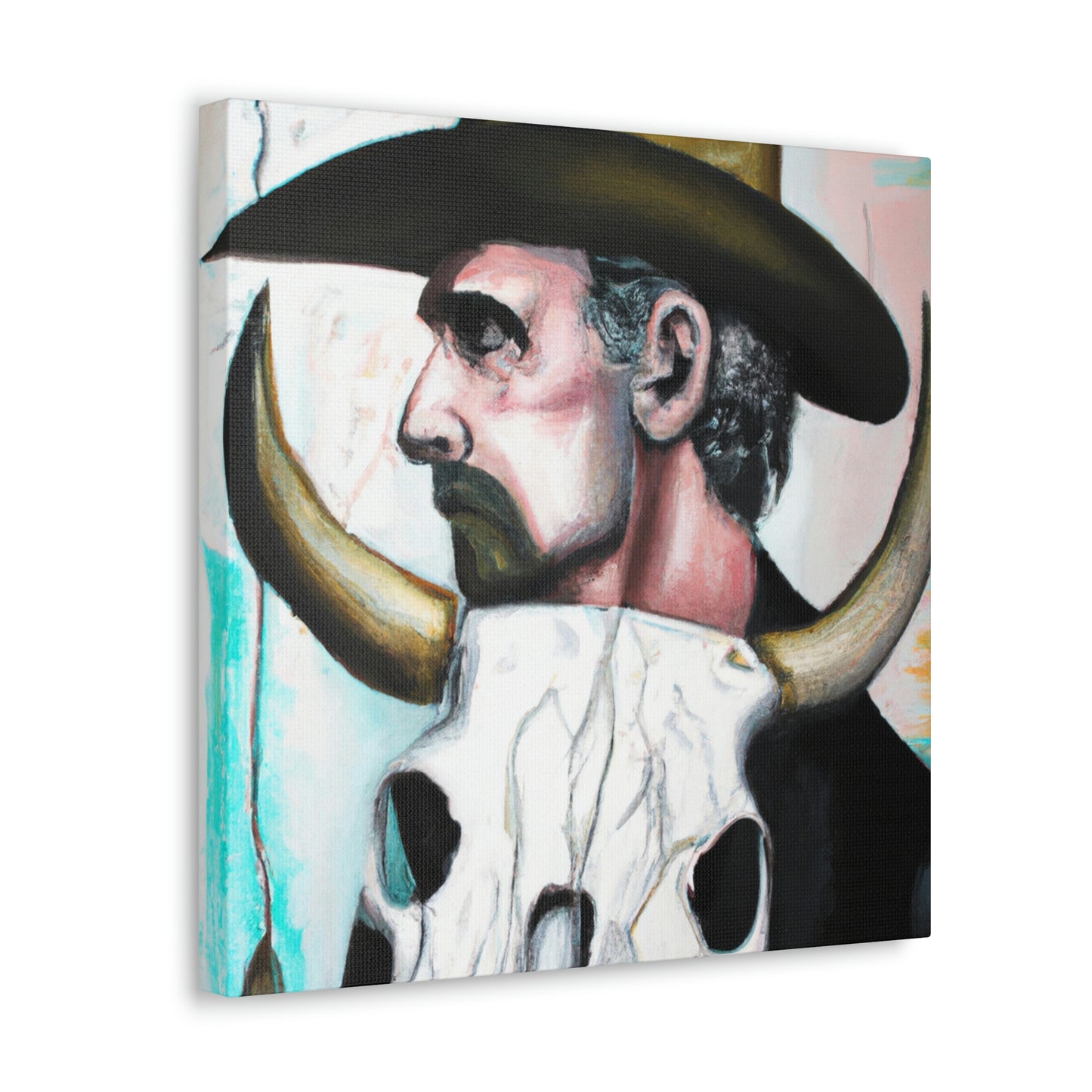 "Cow Skull Symphony" - Canvas