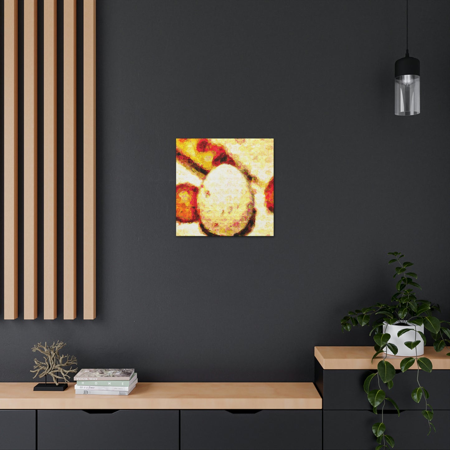 Eggs in Pointillism - Canvas