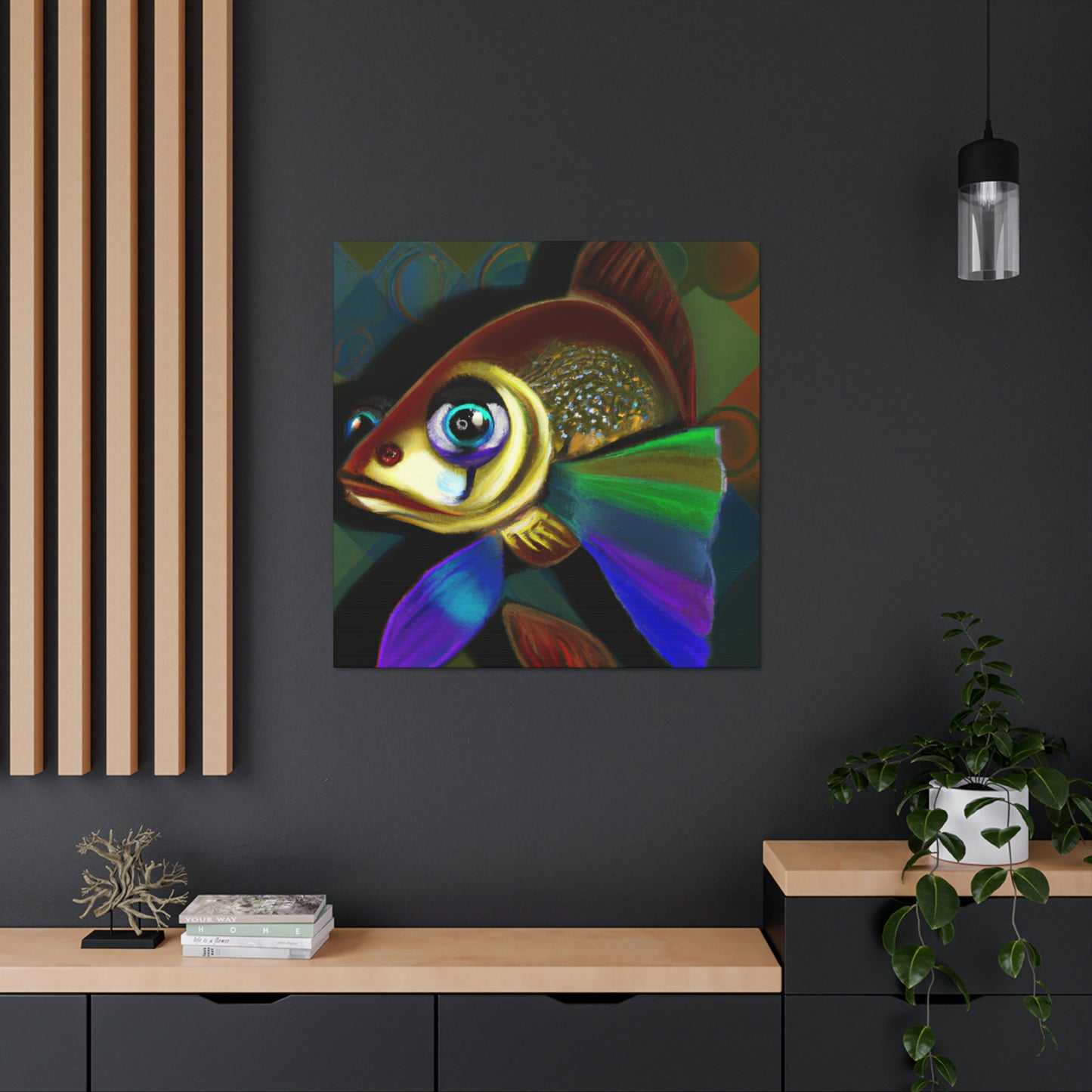 Guppy Art Deco Swirl - Canvas