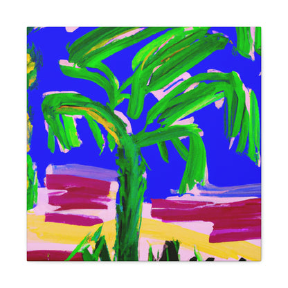 "Palm Tree Oasis Dream" - Canvas