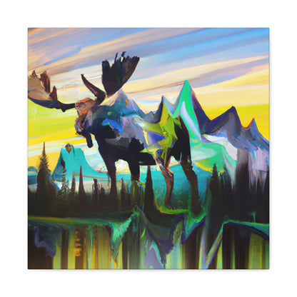 Moose in Art Deco - Canvas