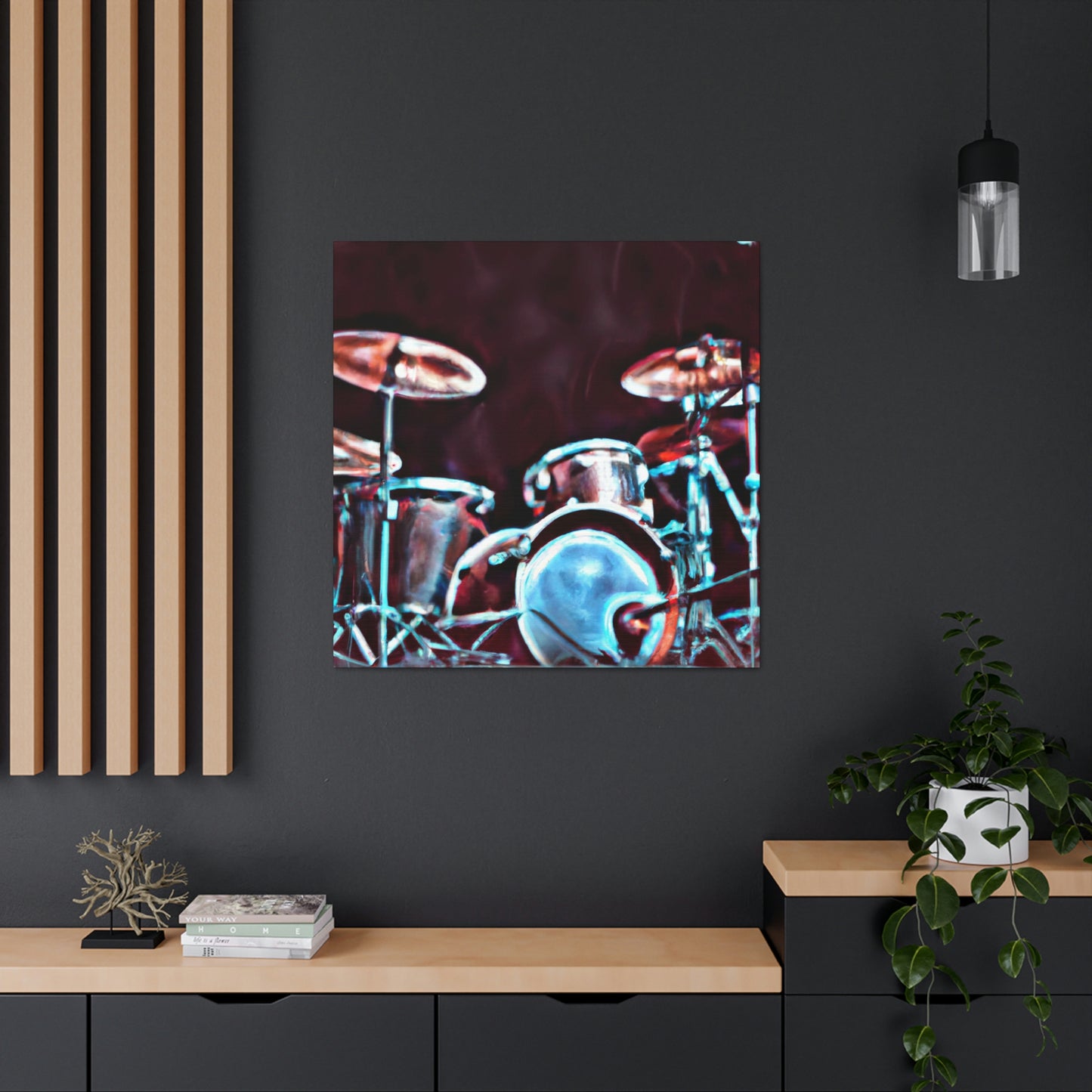 "Rock the Drum Set" - Canvas