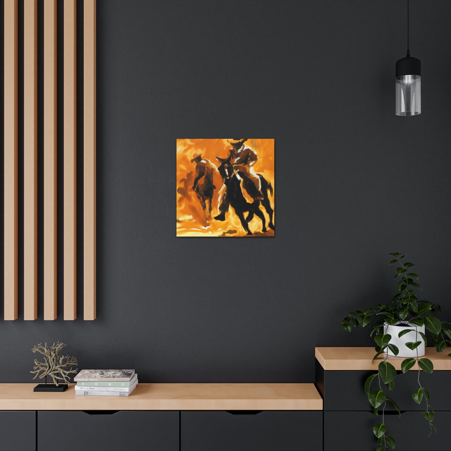 Rodeo Wild West Scene - Canvas