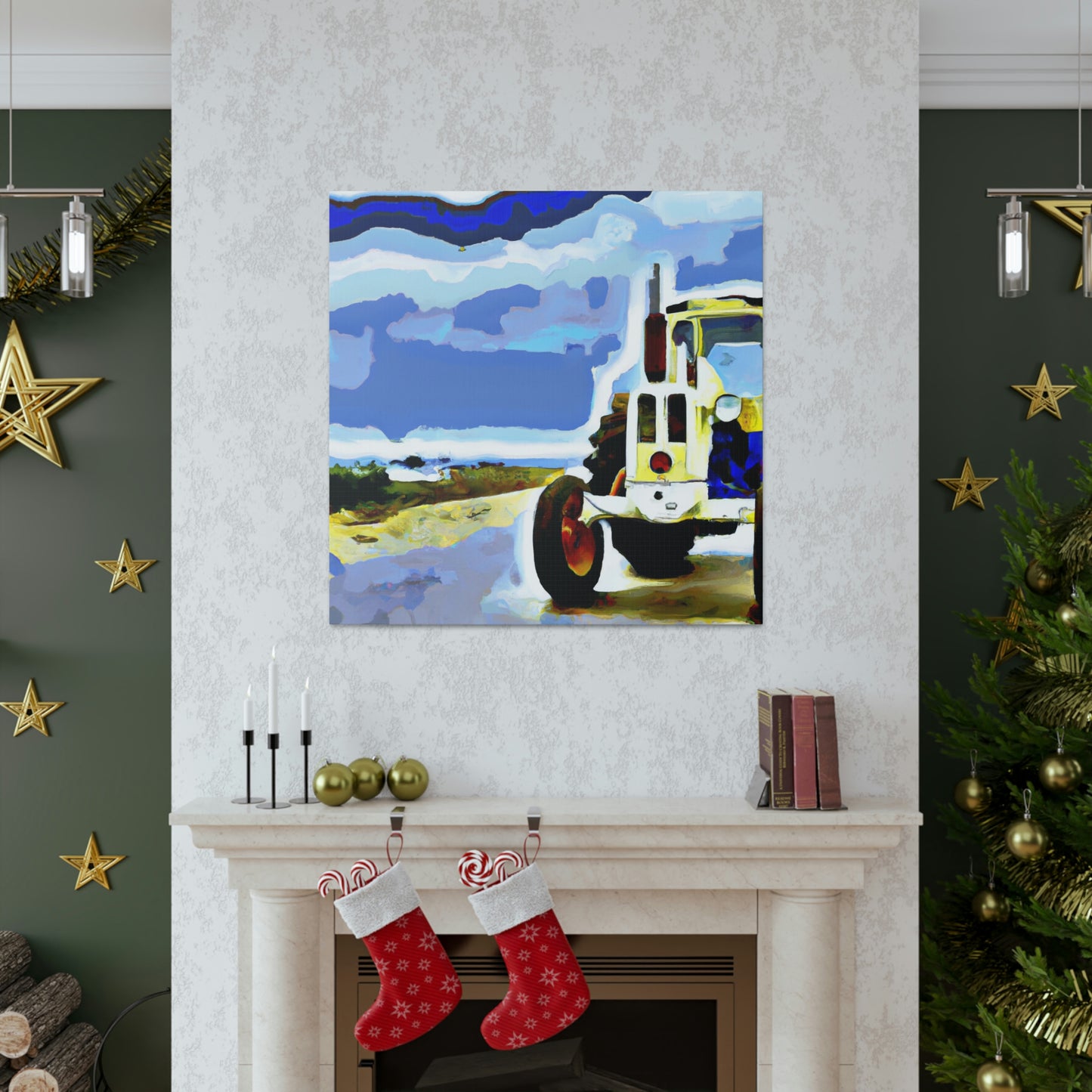 Tractor in Twilight Glow - Canvas