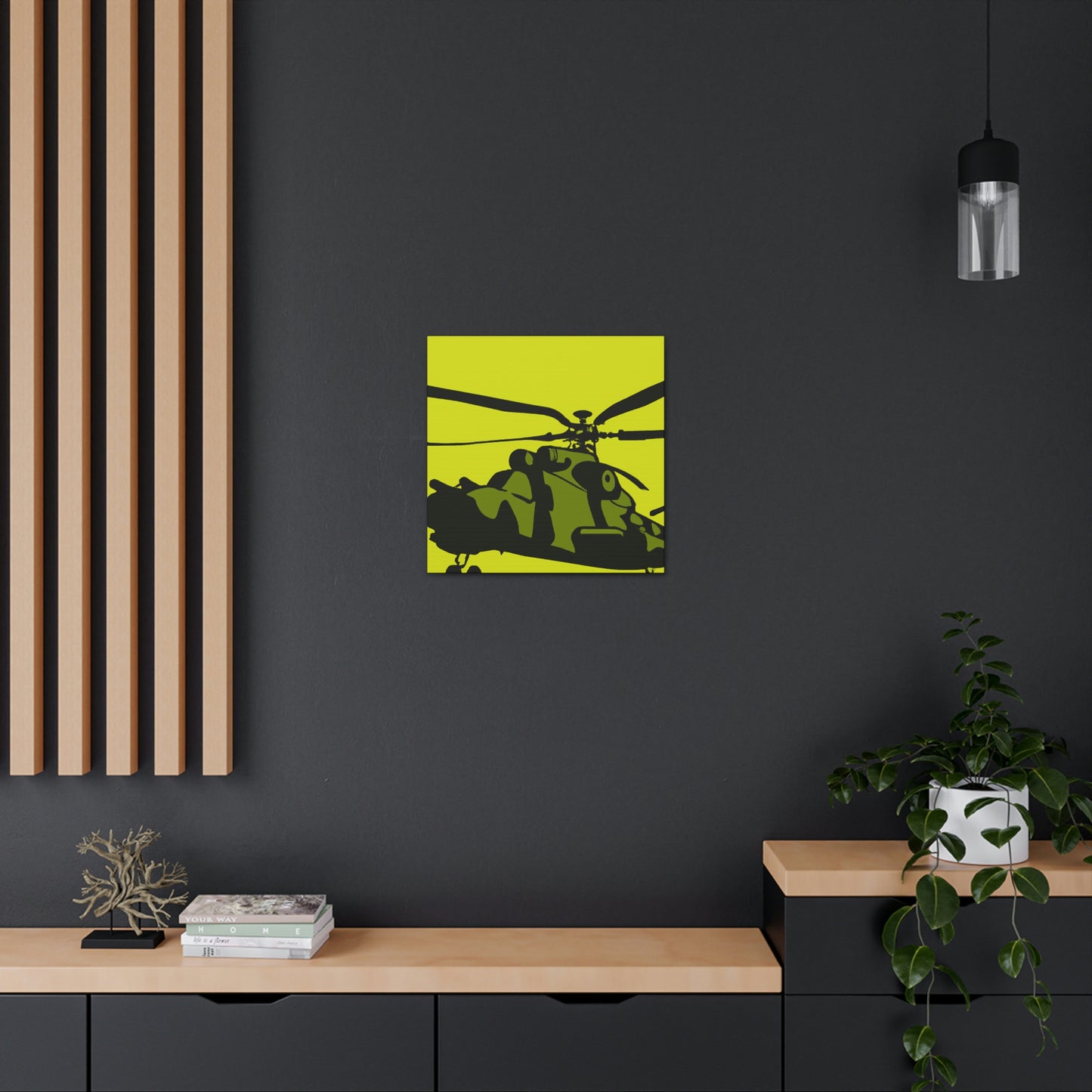 "Helicopter in Minimalism" - Canvas