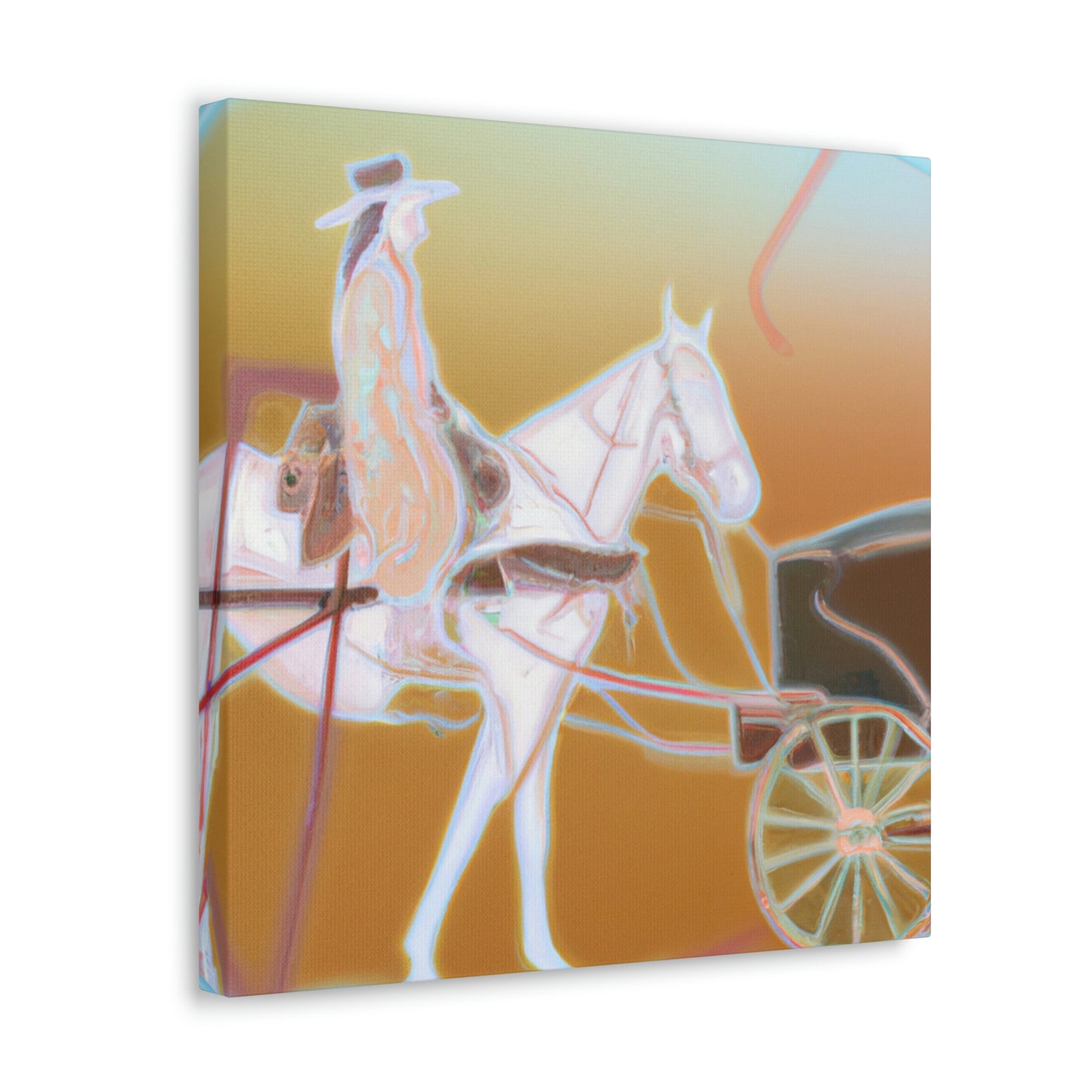 Stagecoach in Moonlight - Canvas