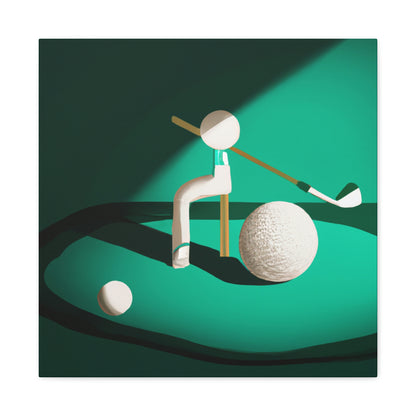 Golfing In Minimalism - Canvas