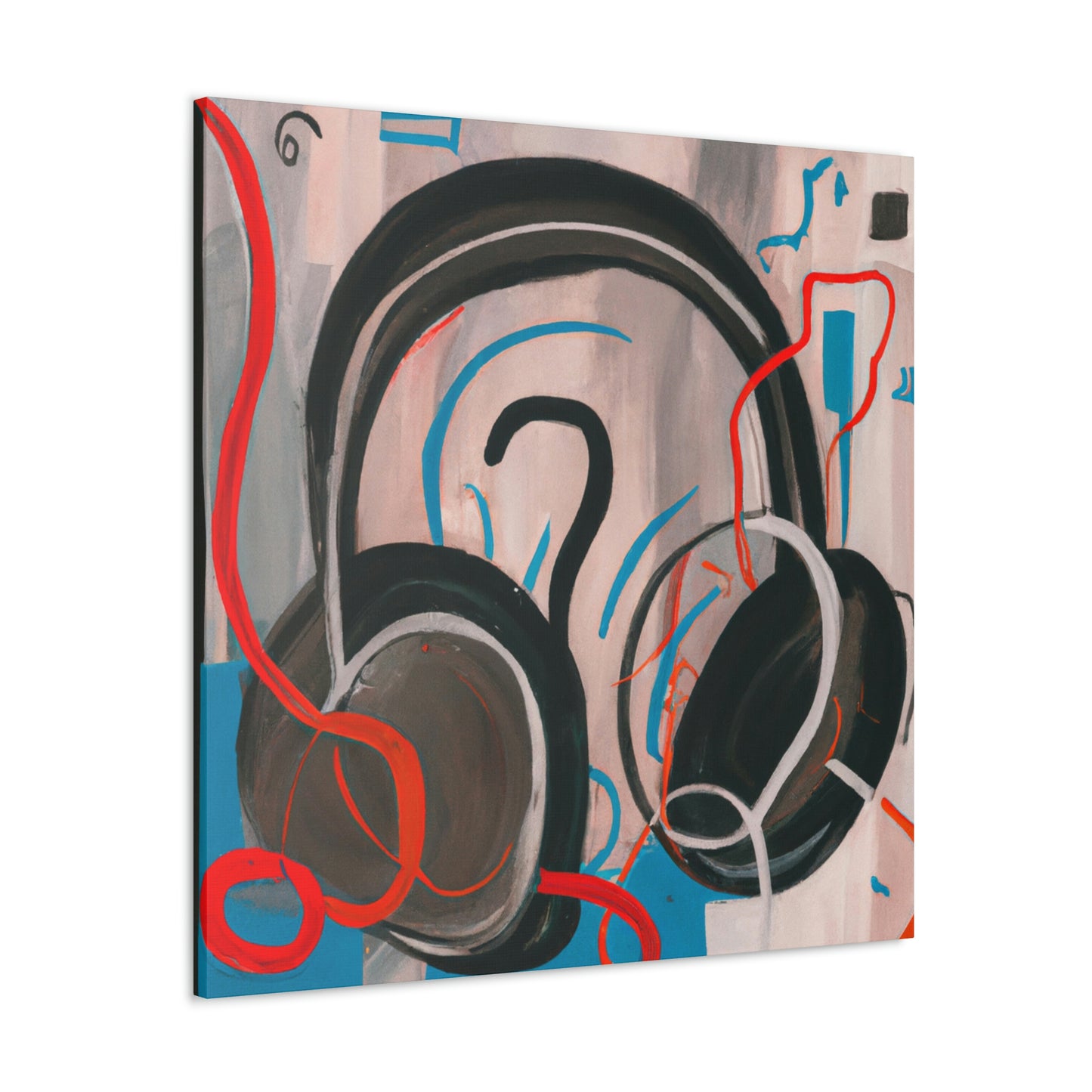 Headphones in Expressionism - Canvas