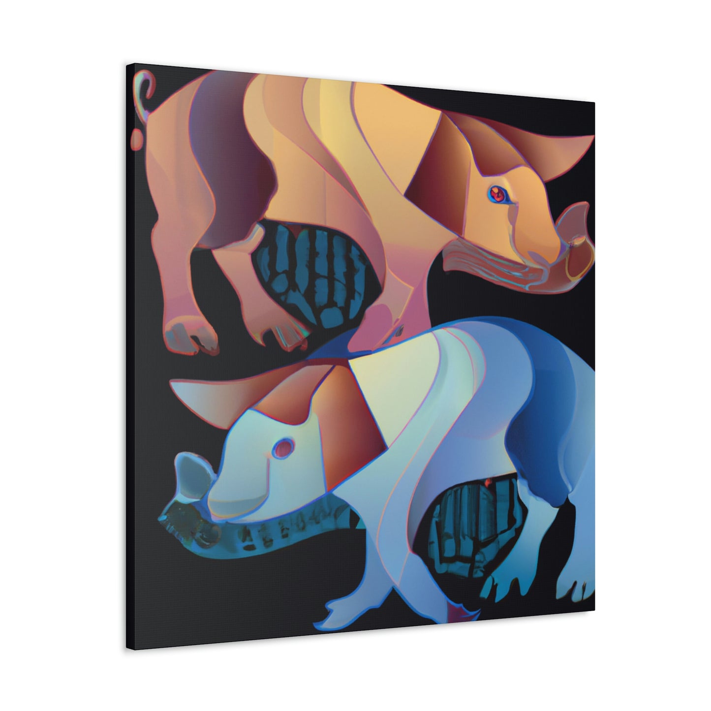 Pigs in Art Deco - Canvas