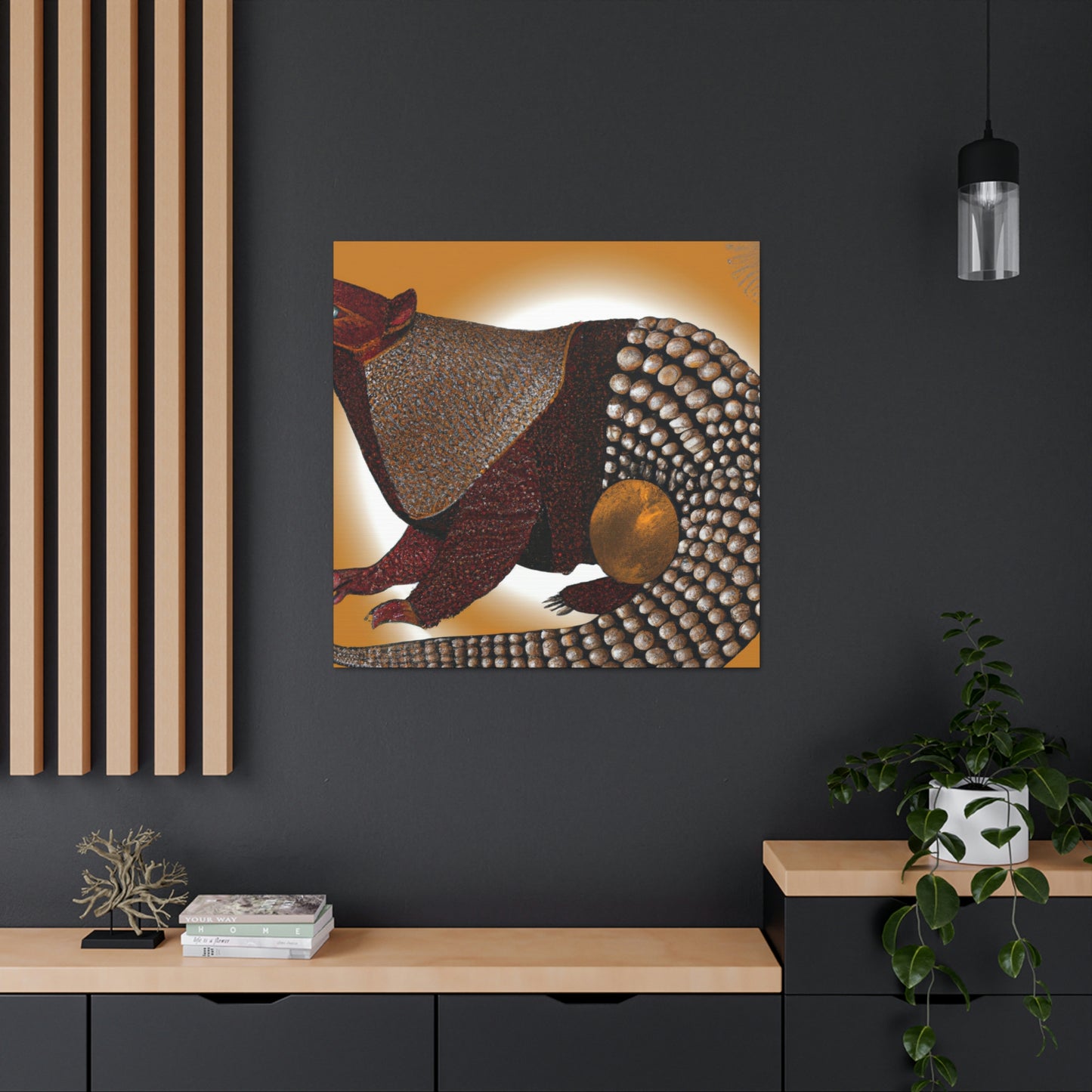 "Sparkling Pangolin Splendor" - Canvas