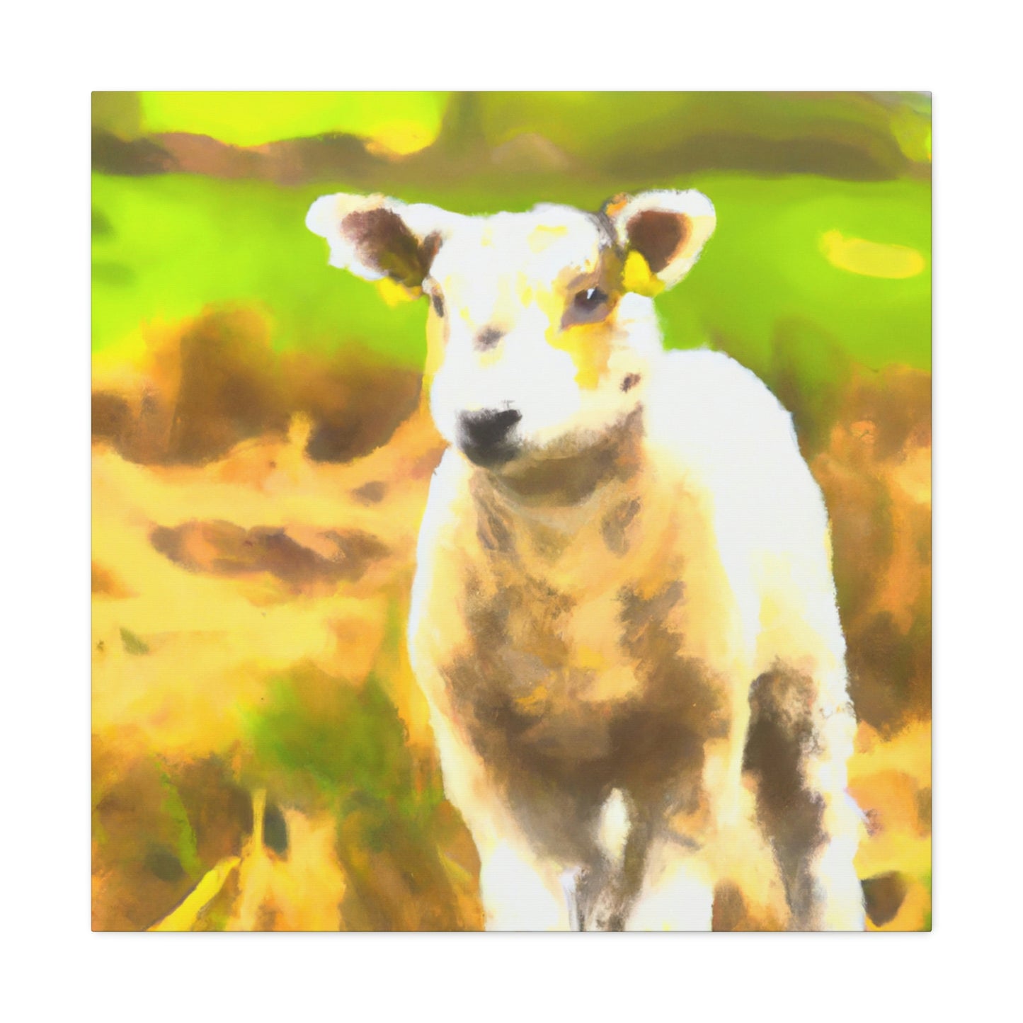 Lamb in Moonlight Glow - Canvas