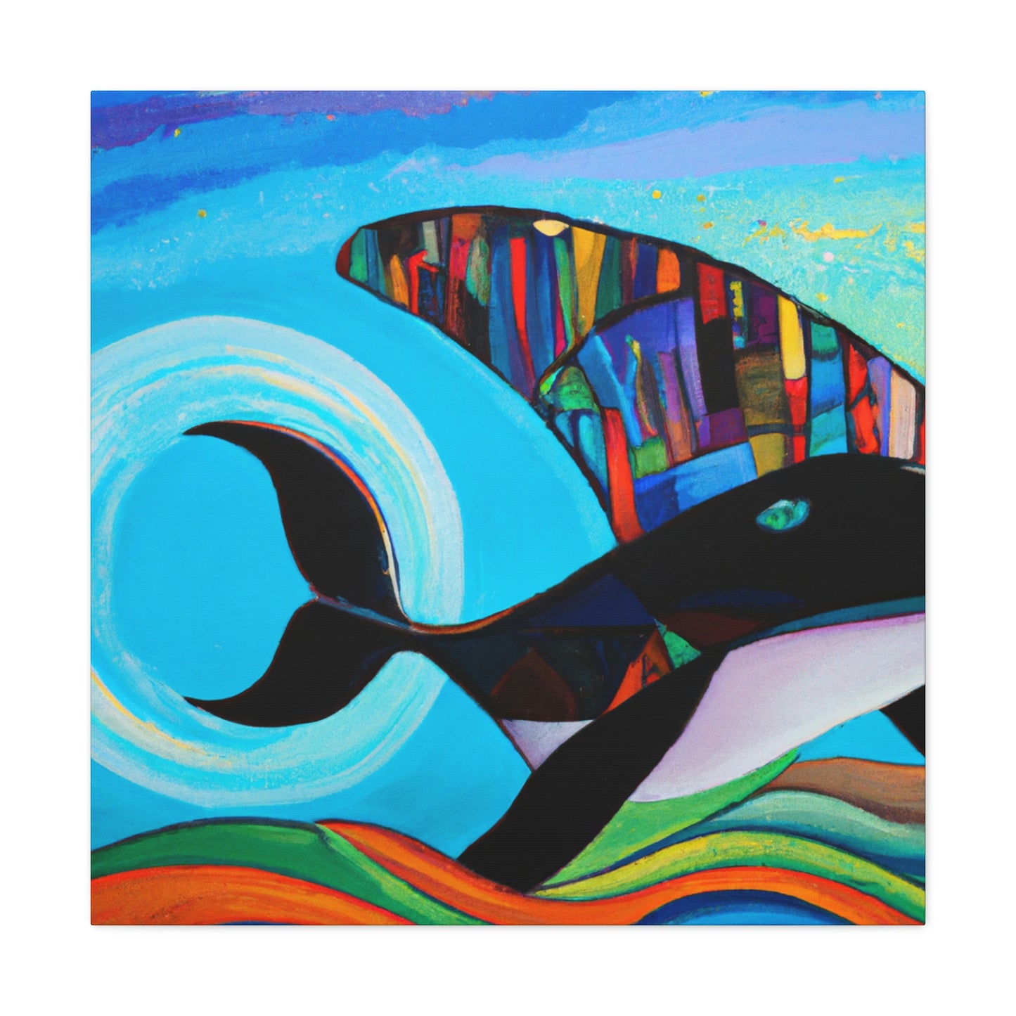 "Whaling in Art Deco" - Canvas