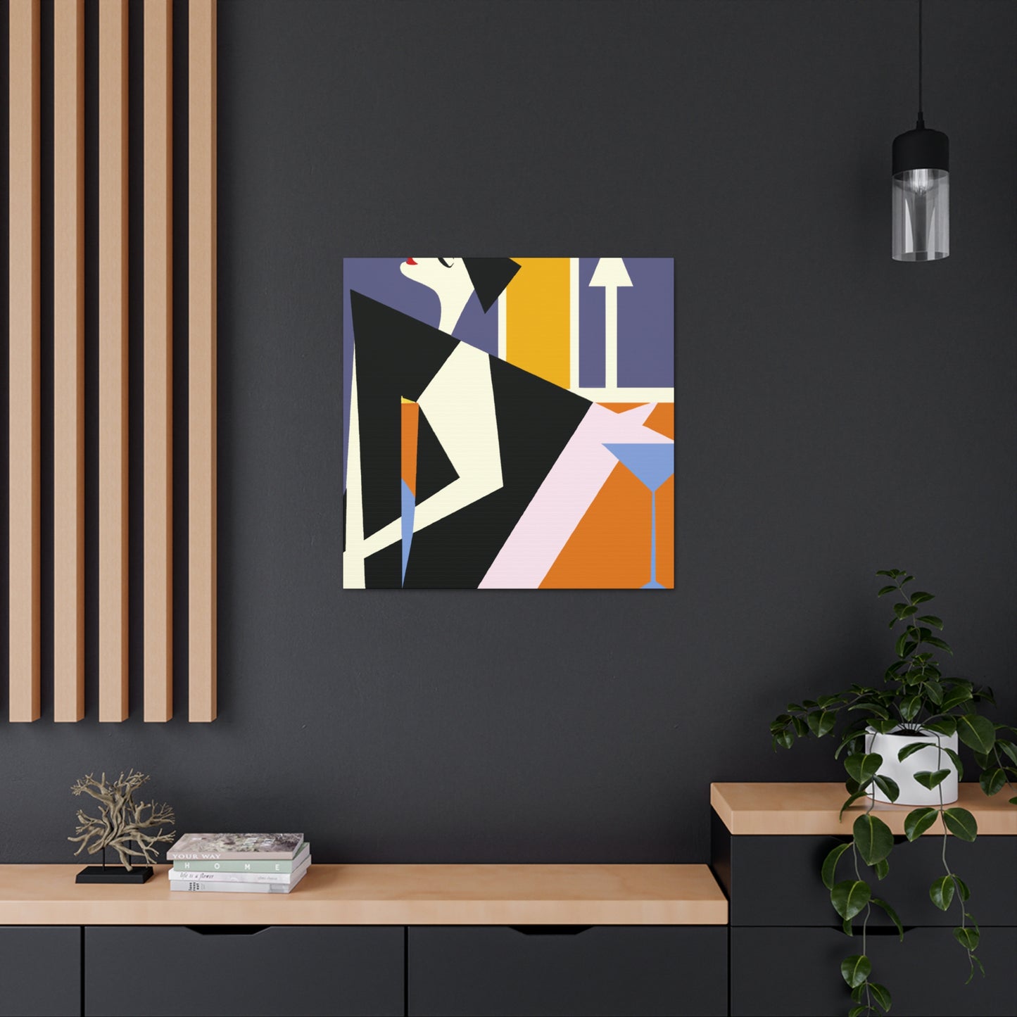 "Modernist Minimalist Glitter" - Canvas