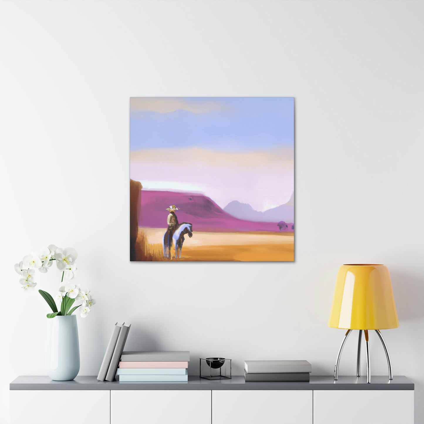 "Western Dusk Landscape" - Canvas