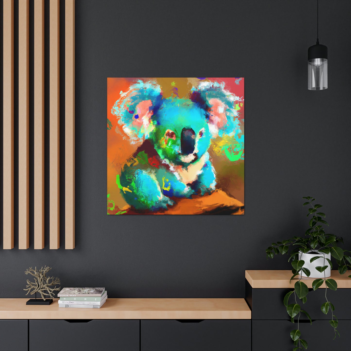 Koala in Azure Sky - Canvas