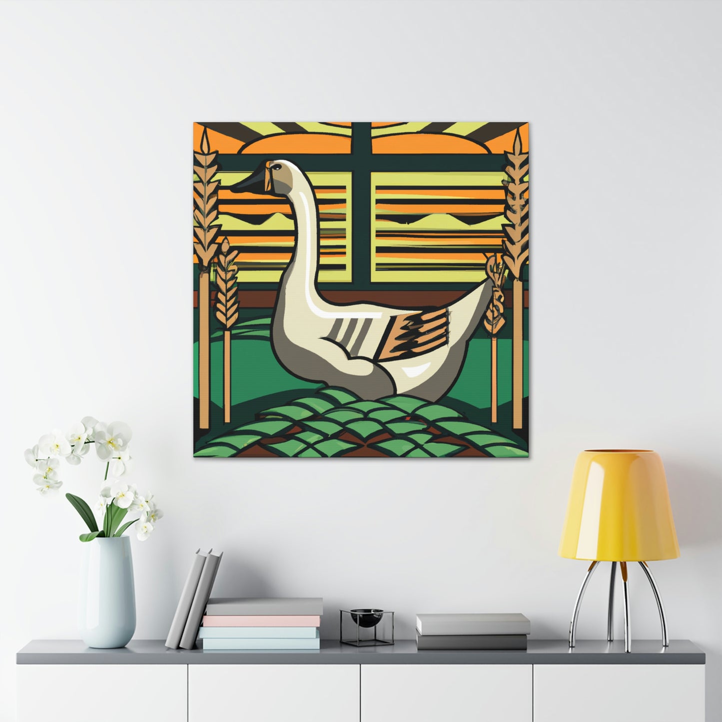 "Glorious Goosicle Art Deco" - Canvas