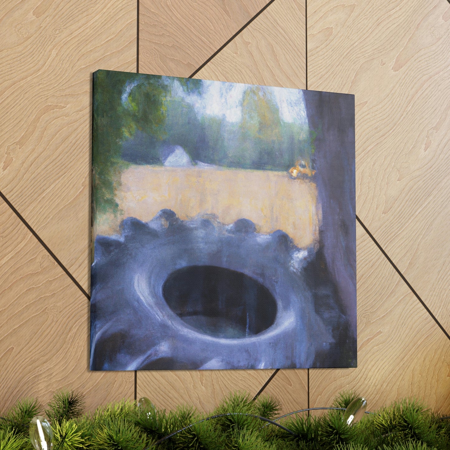 "Tractor Tire Dreamscape" - Canvas