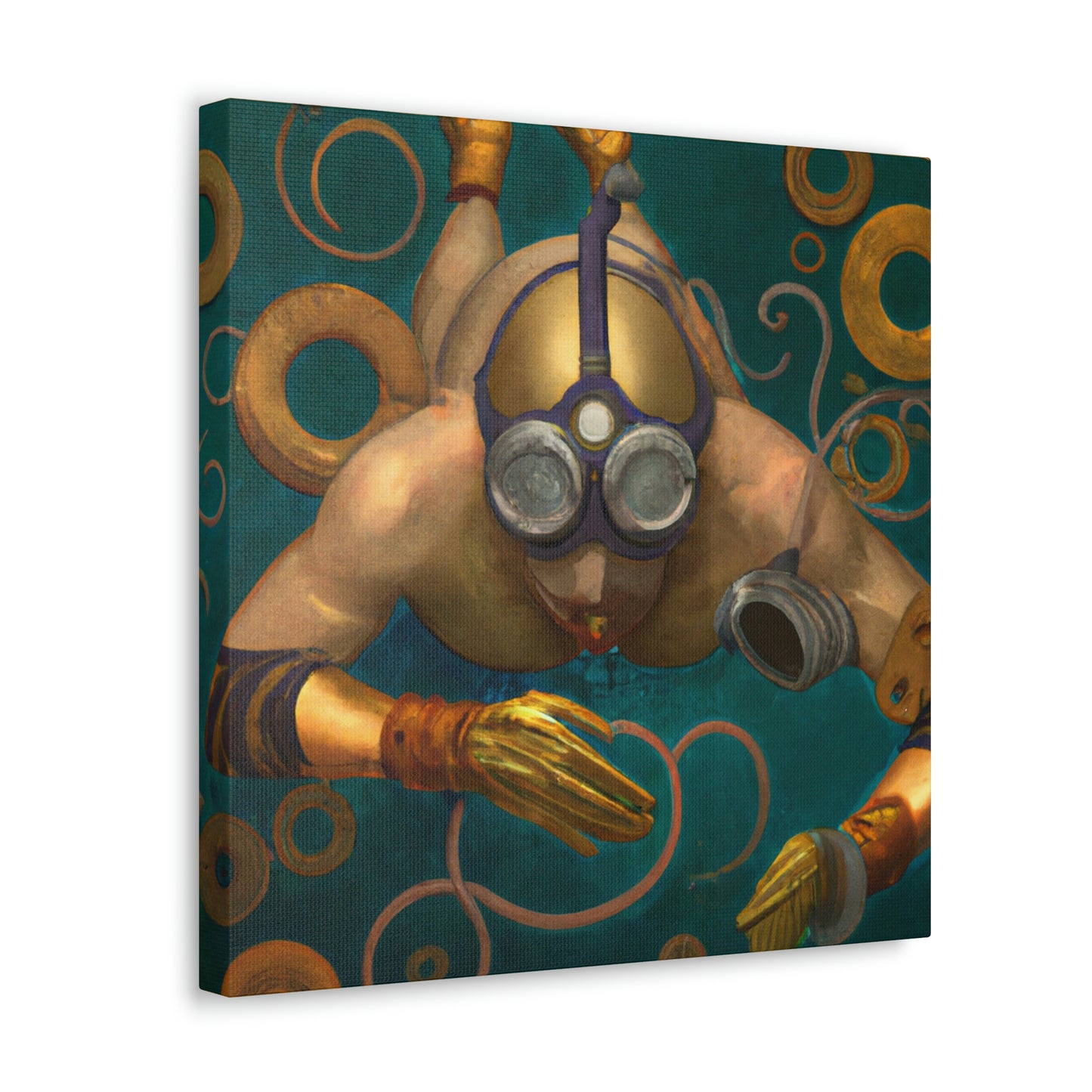 "Swimming in Steampunk Era" - Canvas