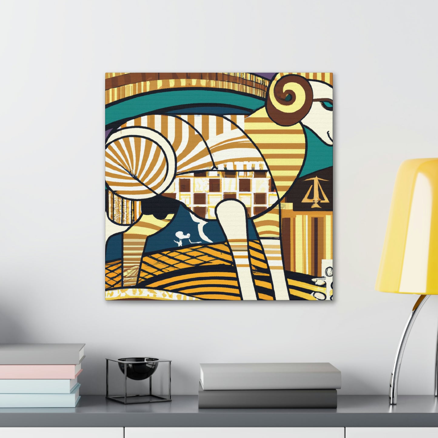 Lamb in Art Deco - Canvas