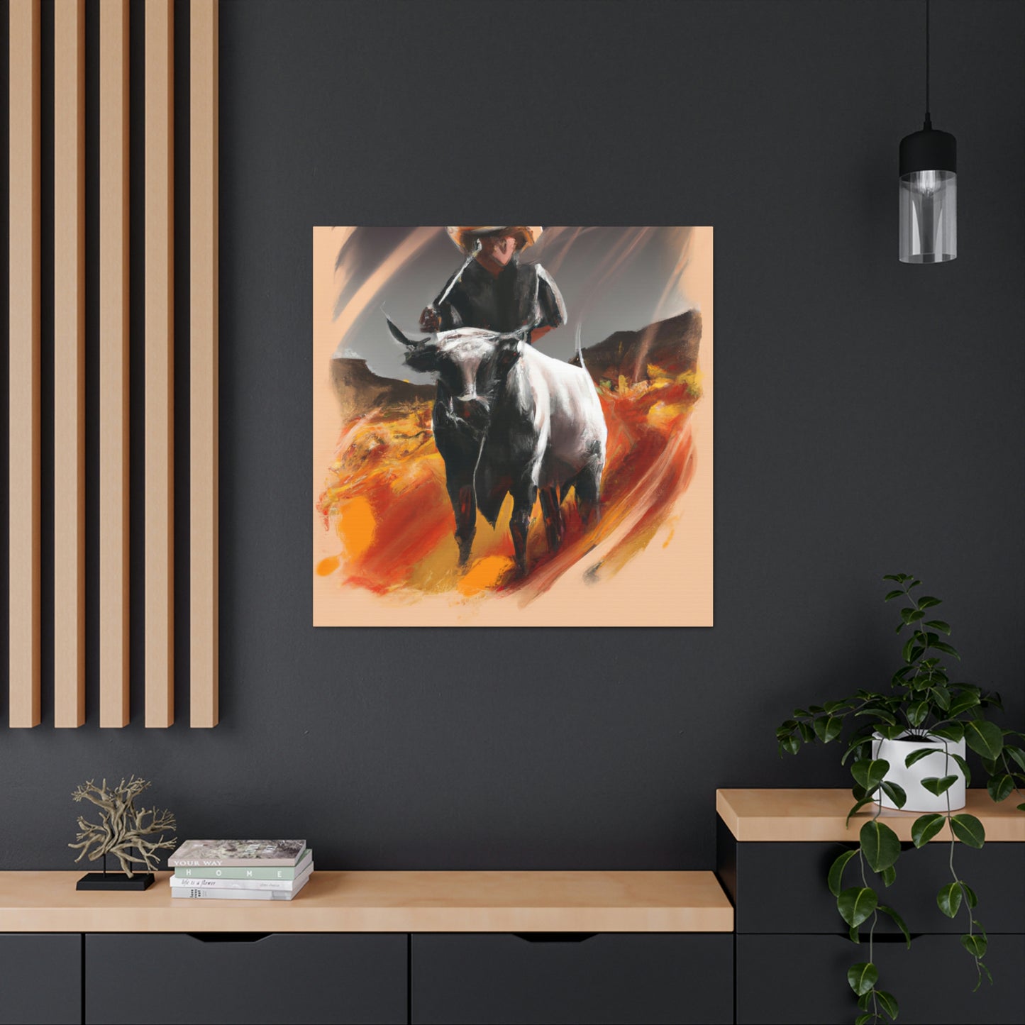 Cattle Branding Landscape - Canvas