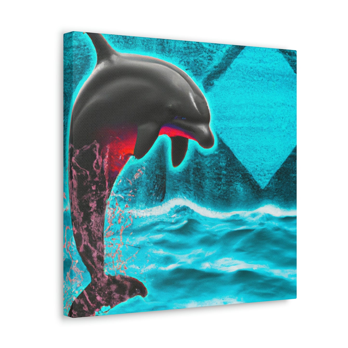 Dancing Dolphin Splash - Canvas