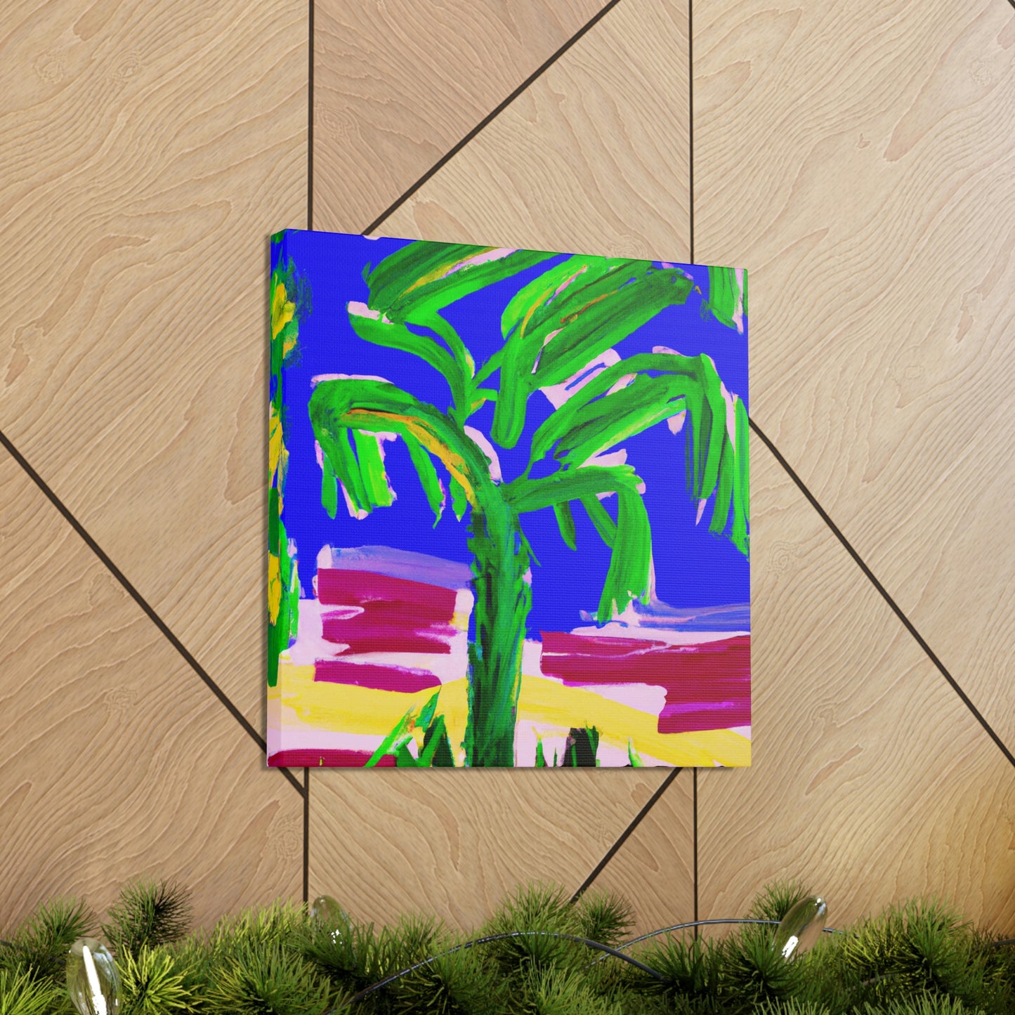 "Palm Tree Oasis Dream" - Canvas