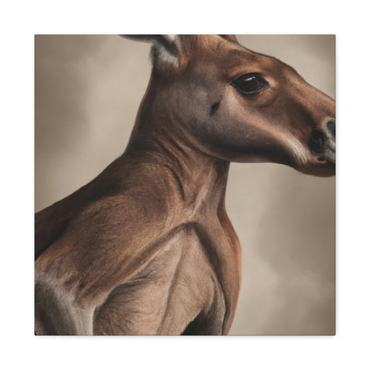 Kangaroo in Hyperrealism - Canvas