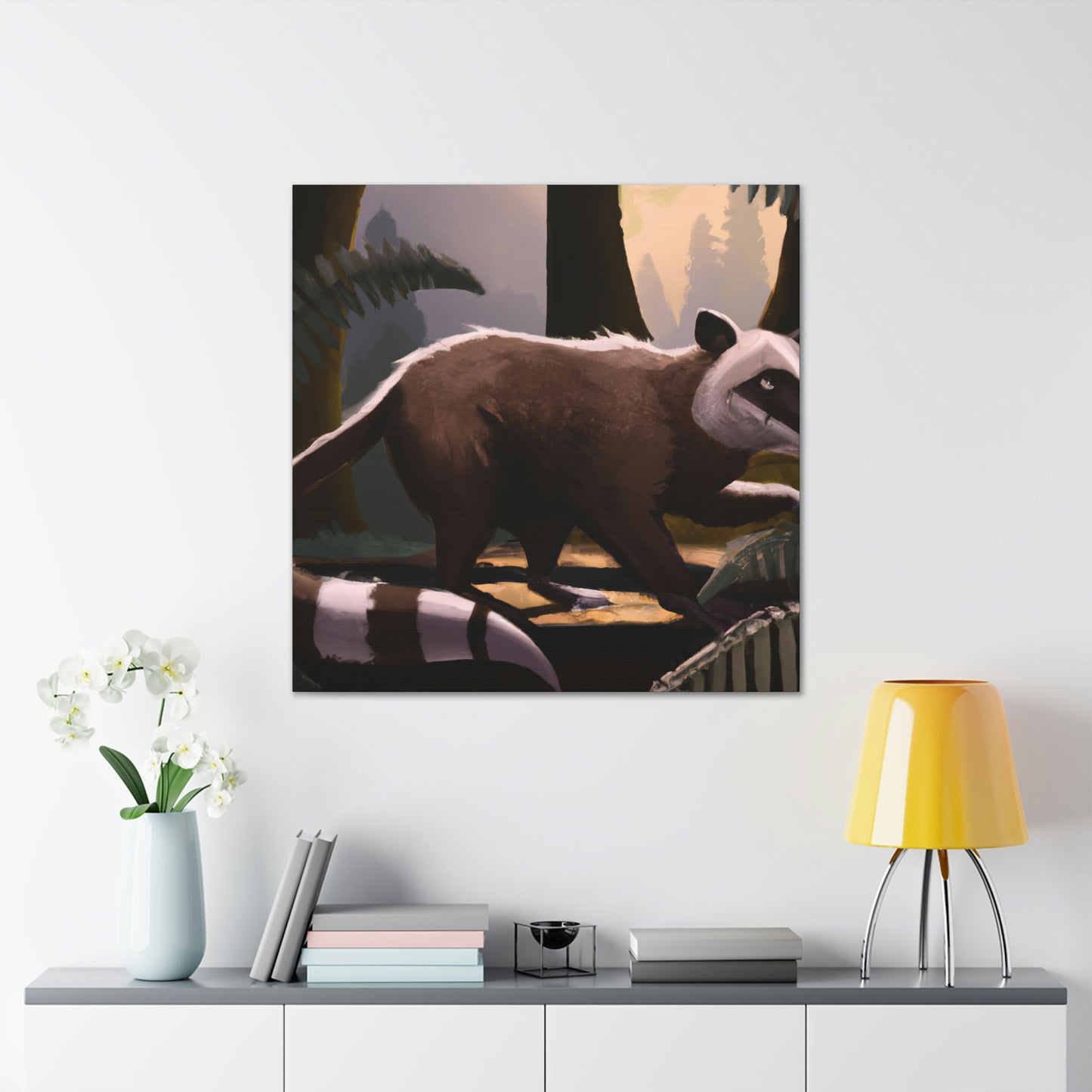 "Opossum in Art Deco" - Canvas