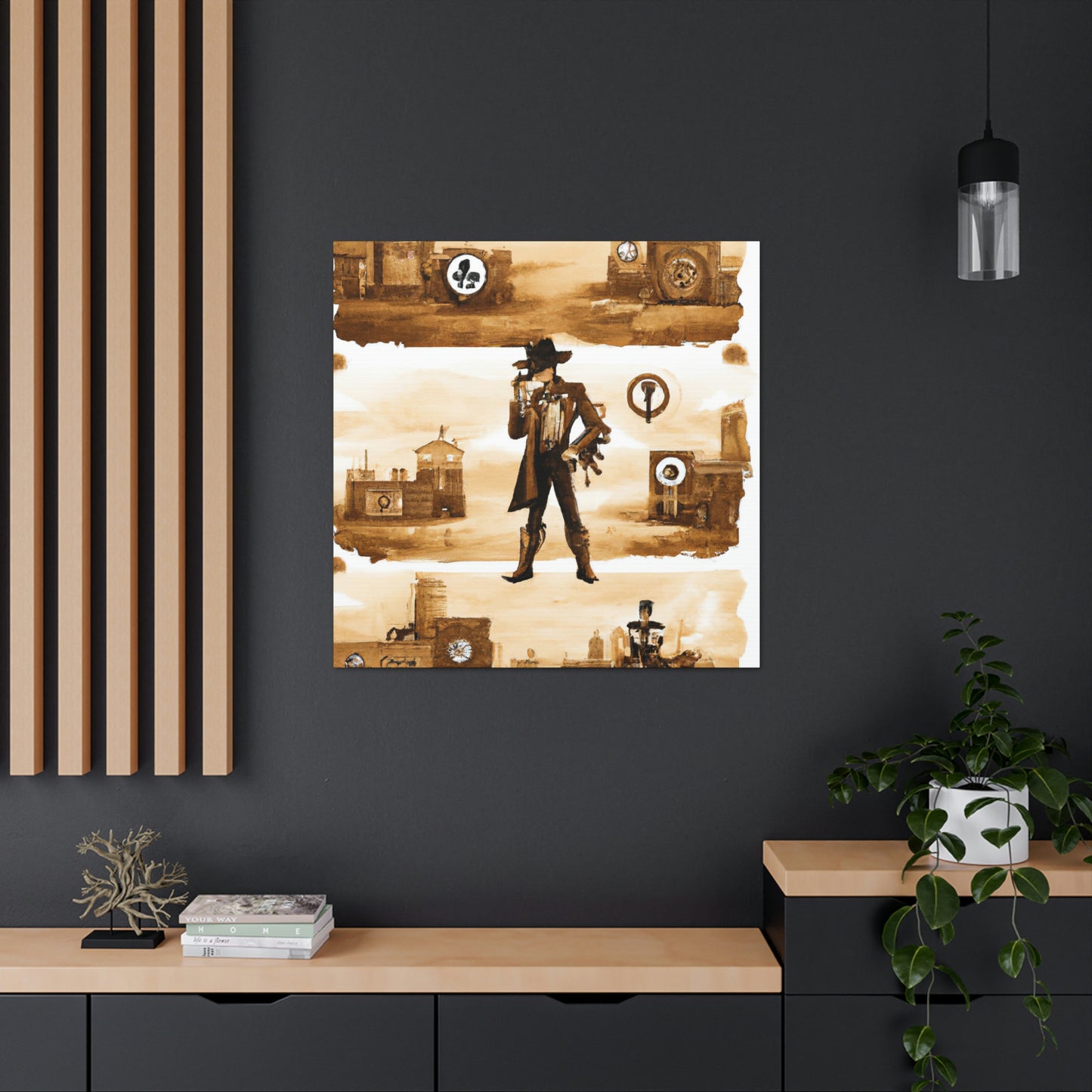 "Steam Town Wild West" - Canvas