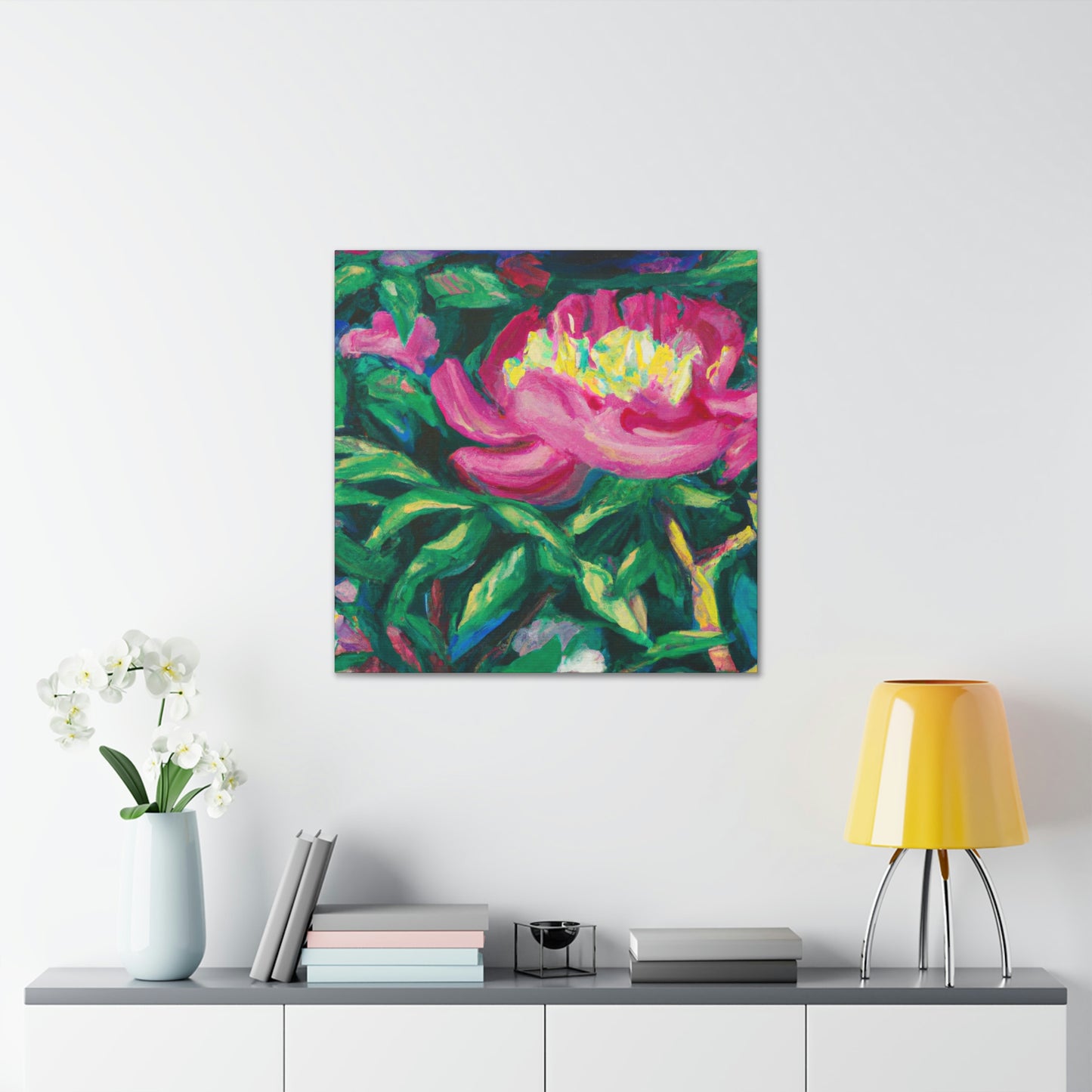 "Peony in Expressionism" - Canvas