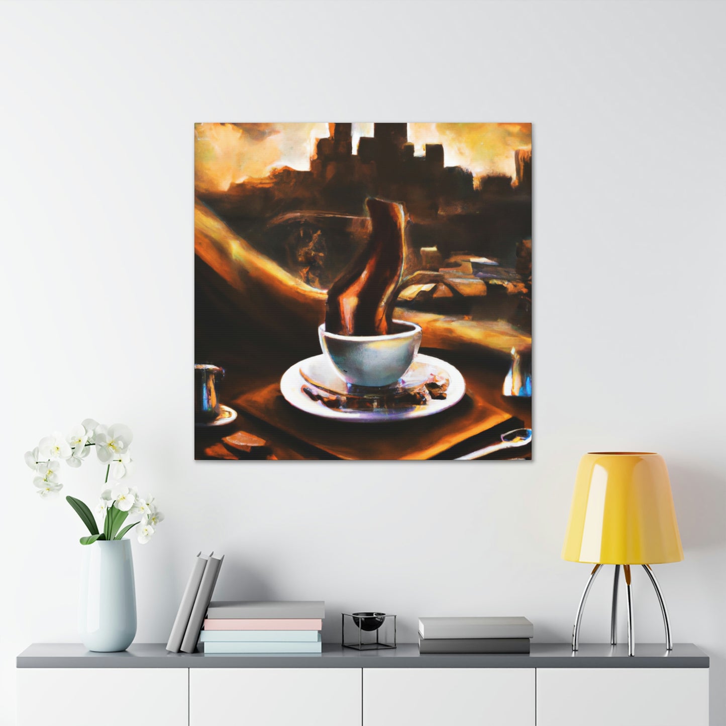 "Brewed Beauty of Coffee" - Canvas