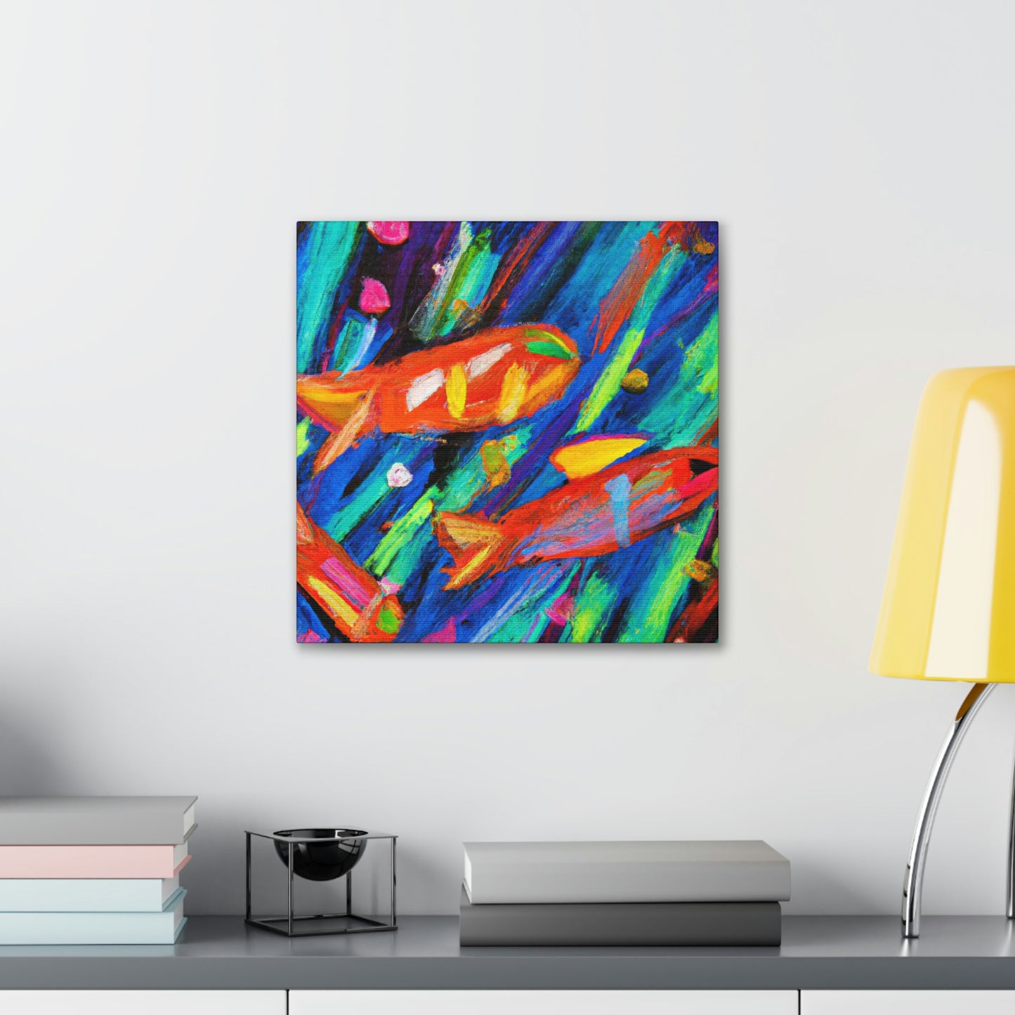 "Neon Tetra Glowing Bright" - Canvas