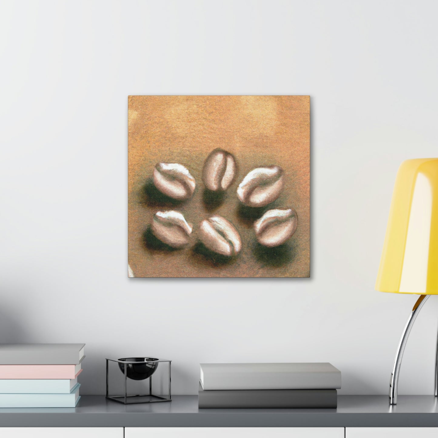 "Coffee Beans: Art Deco" - Canvas