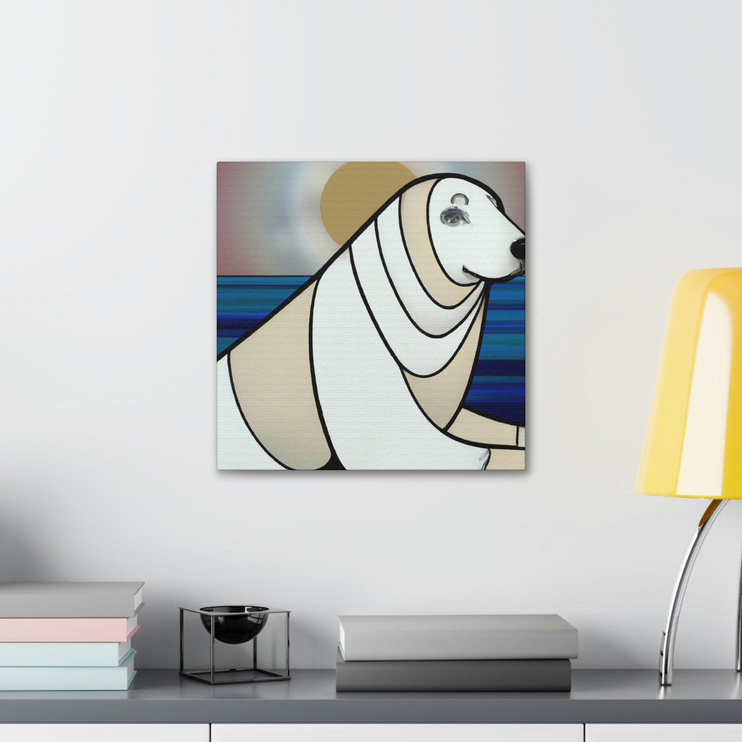 "Ermine in Moonlight Glow" - Canvas