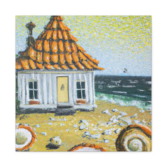 "Beach Hut in Baroque" - Canvas