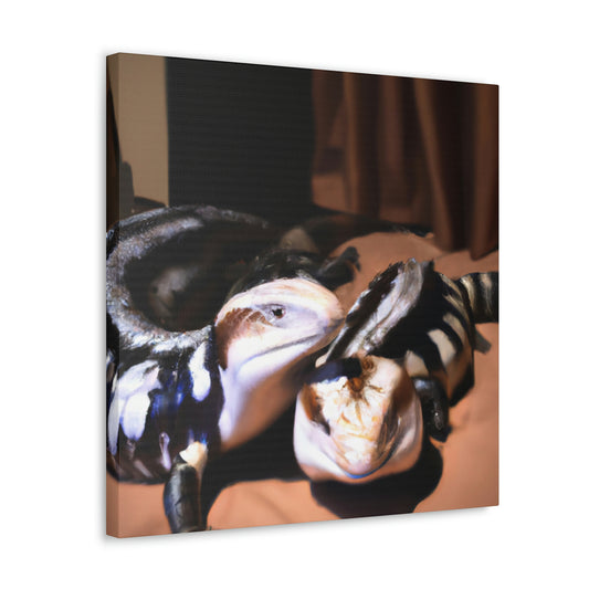 Blue-Tongued Skink Portrait - Canvas