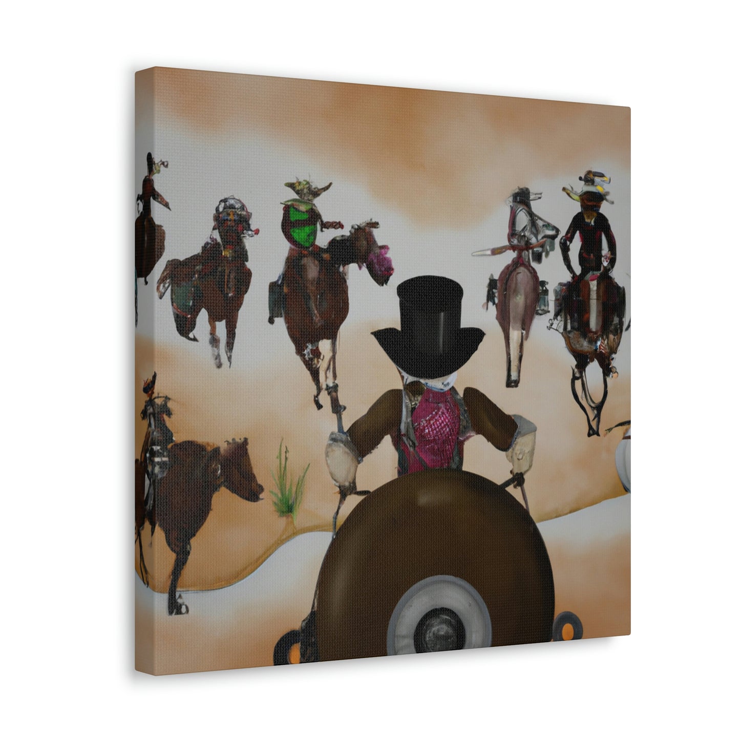 "Cattle Herding Steampunk" - Canvas