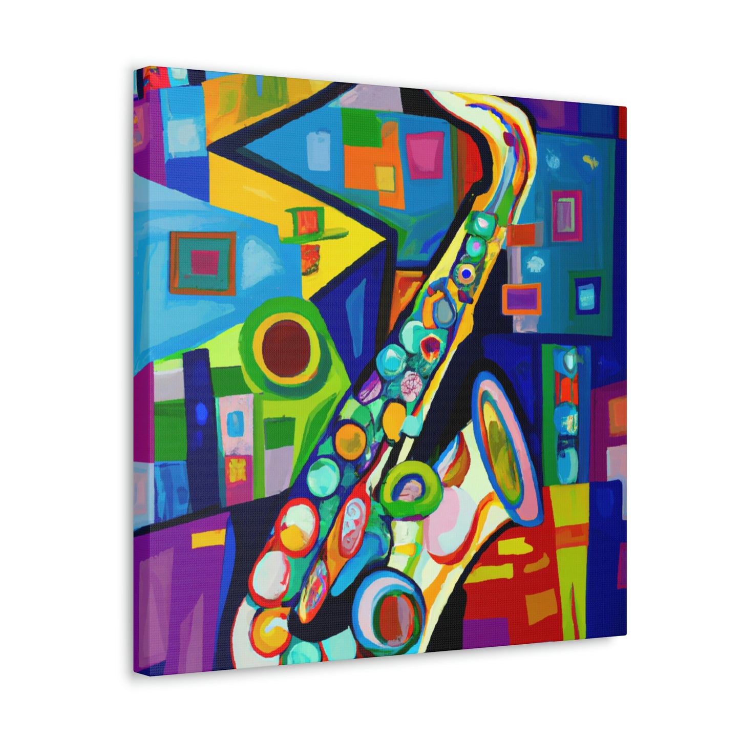 Saxophone in Blue Hues - Canvas