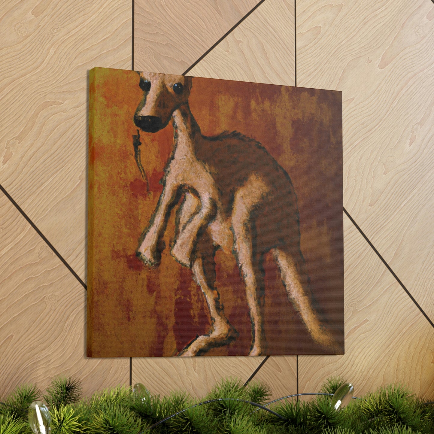 Kangaroo in Moonlight - Canvas