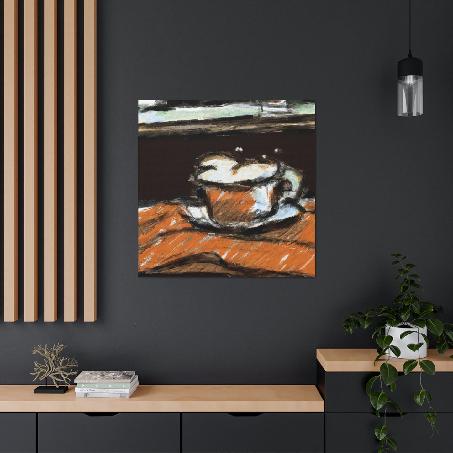 Cappuccino in Poppies - Canvas