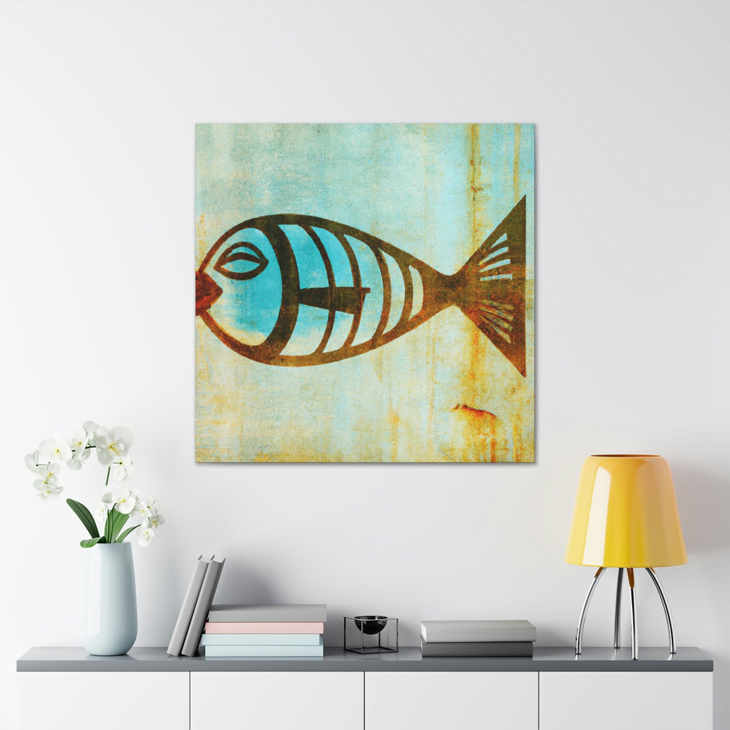 "Gilded Fish Glistening' - Canvas